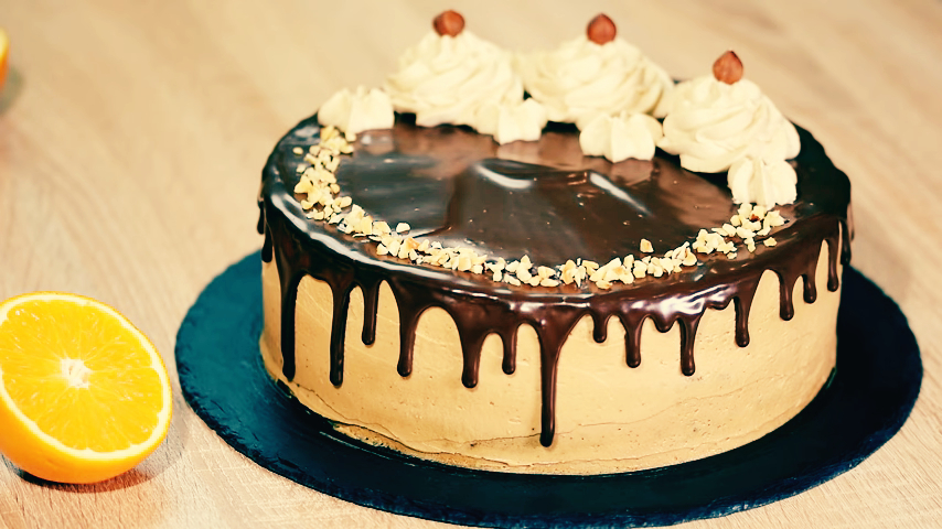 Орехово-кофейный торт — 1 простой рецепт