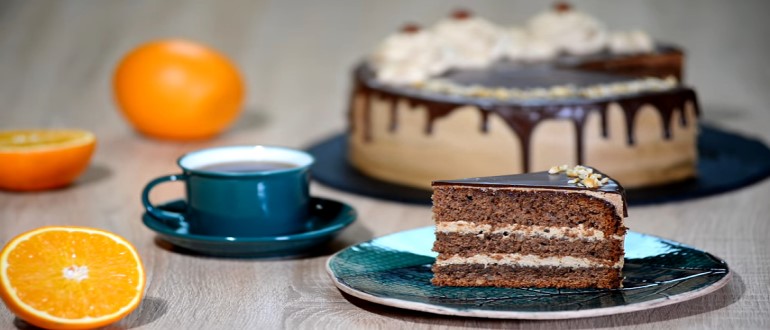 Орехово-кофейный торт — 1 простой рецепт торта с фото