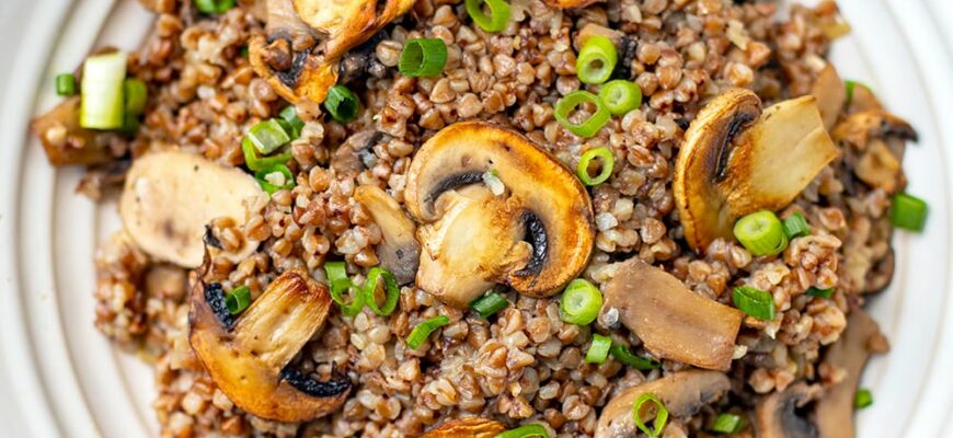 instant pot buckwheat mushroom recipe feature