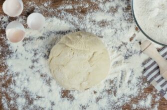 stock photo dough with rolling pin